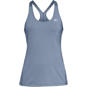 imageUnder Armour Womens HeatGear Racer TankWashed Blue 421Metallic Silver