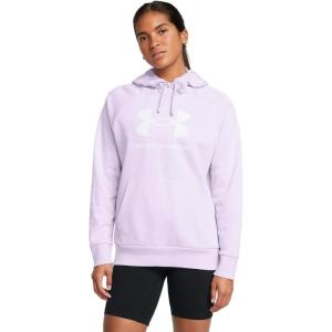 imageUnder Armour Womens Rival Fleece Big Logo Hoodie535 Salt Purple   White