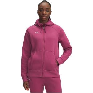 imageUnder Armour Womens Rival Fleece Full Zip Hoodie659 Fuchsia Dusk   White