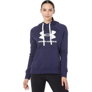 imageUnder Armour Womens Rival Fleece Logo Hoodie410 Midnight Navy   White