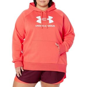 imageUnder Armour Womens Rival Fleece Logo Hoodie690 Venom Red   White
