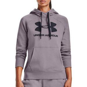 imageUnder Armour Womens Rival Fleece Logo HoodieSlate Purple 585Black