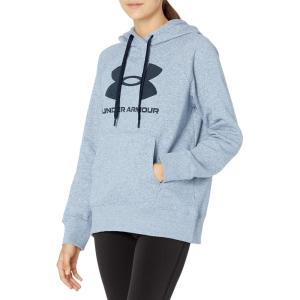 imageUnder Armour Womens Rival Fleece Logo HoodieSteel Medium Heather 035Black