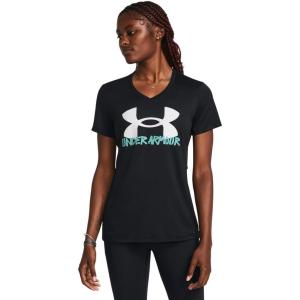 imageUnder Armour Womens Tech Marker Solid Short Sleeve T Shirt001 Black   White