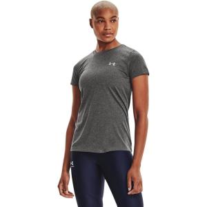 imageUnder Armour Womens Tech ShortSleeve TShirtCarbon Heather 090Metallic Silver