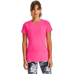 imageUnder Armour Womens Tech ShortSleeve TShirtCerise 653Metallic Silver