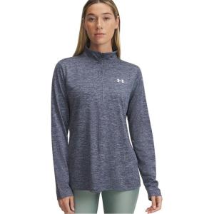 imageUnder Armour Womens Tech Twist Quarter ZipDownpour GrayWhite