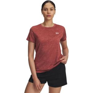 imageUnder Armour Womens Tech Twist Short Sleeve Crew688 Cinna Red   White