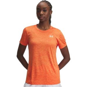 imageUnder Armour Womens Tech Twist Short Sleeve Crew844 Orange Base   White