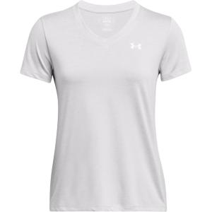 imageUnder Armour Womens Tech Twist Short Sleeve V Neck014 Halo Gray  White  White