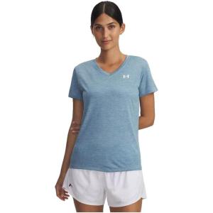 imageUnder Armour Womens Tech Twist Short Sleeve V Neck453 Blue Calm   White