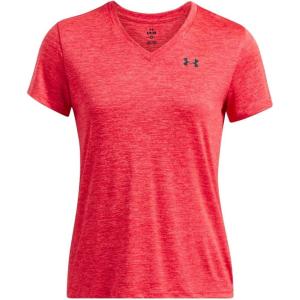 imageUnder Armour Womens Tech Twist Short Sleeve V Neck713 Racer Red   Black