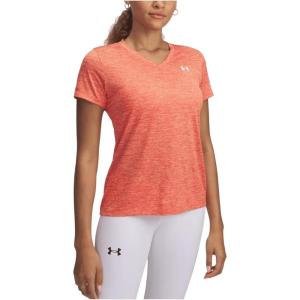 imageUnder Armour Womens Tech Twist Short Sleeve V Neck847 Fire   White