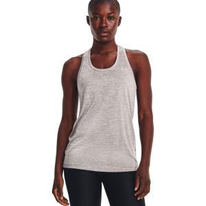 imageUnder Armour Womens Tech Twist Tank Top294 Pewter  White  Metallic Silver