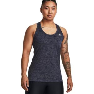 imageUnder Armour Womens Tech Twist Tank Top410 Midnight Navy   Metallic Silver