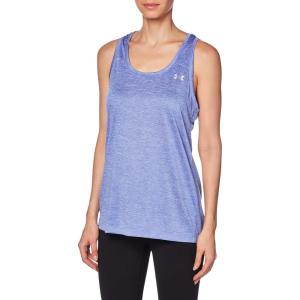 imageUnder Armour Womens Tech Twist Tank Top495 Baja Blue  Nebula Purple  Metallic Silver