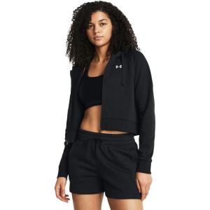 imageUnder Armour womens Rival Fleece Cropped Full Zip001 Black   White