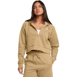 imageUnder Armour womens Rival Fleece Cropped Full Zip263 Camel   White