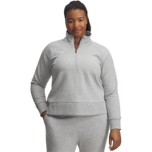 imageUnder Armour womens Rival Fleece Half Zip011 Mod Gray Light Heather   White