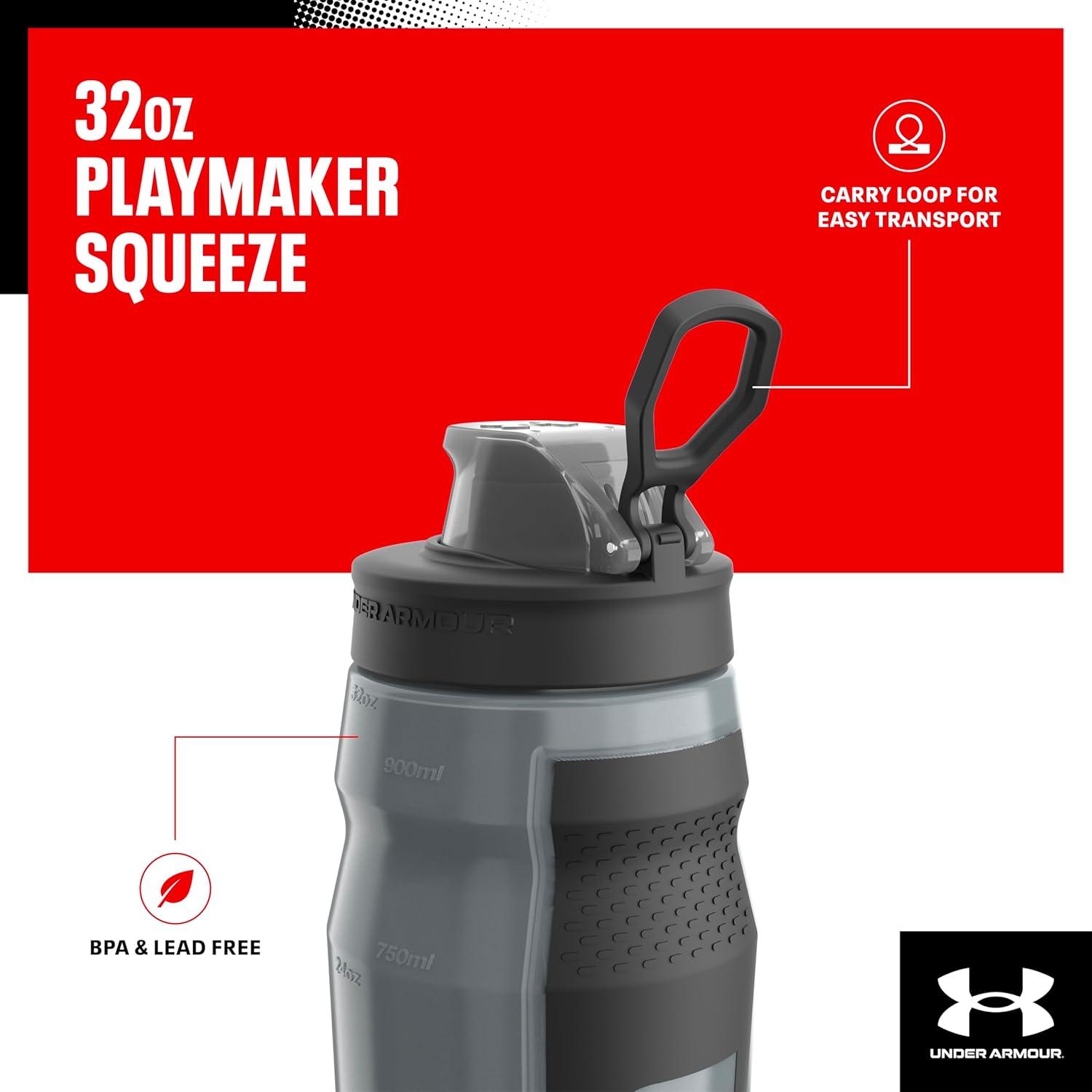 imageUNDER ARMOUR 32oz Playmaker Squeeze Water BottleCerise