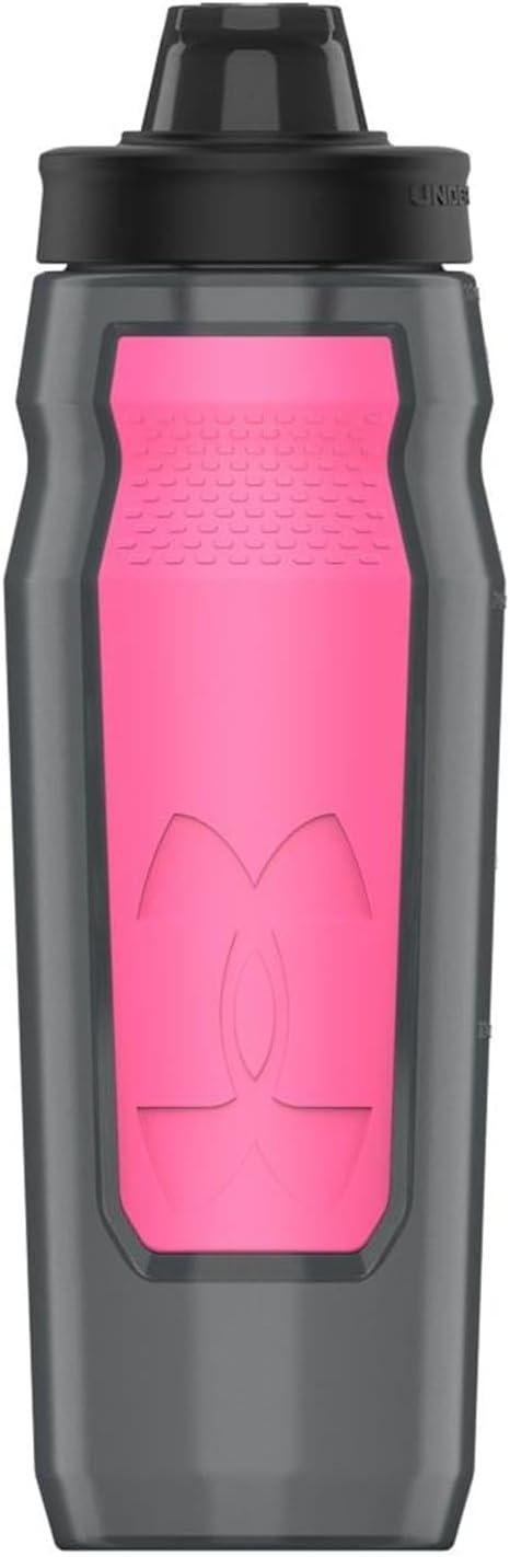 imageUNDER ARMOUR 32oz Playmaker Squeeze Water BottlePitch GreyCerise