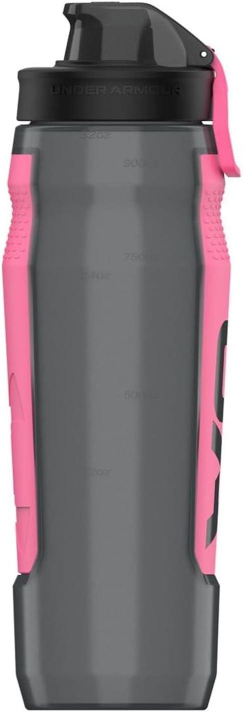 imageUNDER ARMOUR 32oz Playmaker Squeeze Water BottlePitch GreyCerise