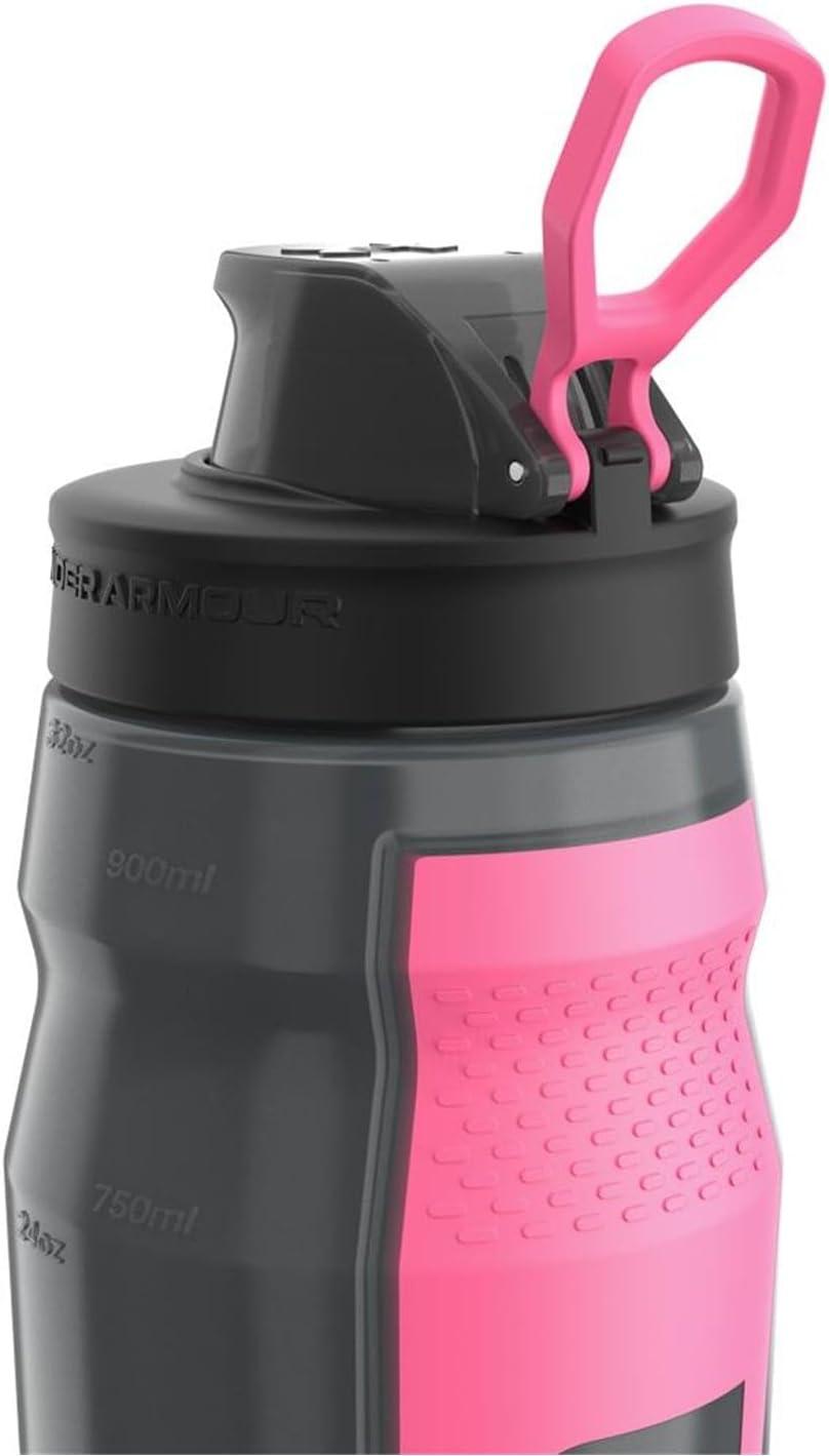 imageUNDER ARMOUR 32oz Playmaker Squeeze Water BottlePitch GreyCerise