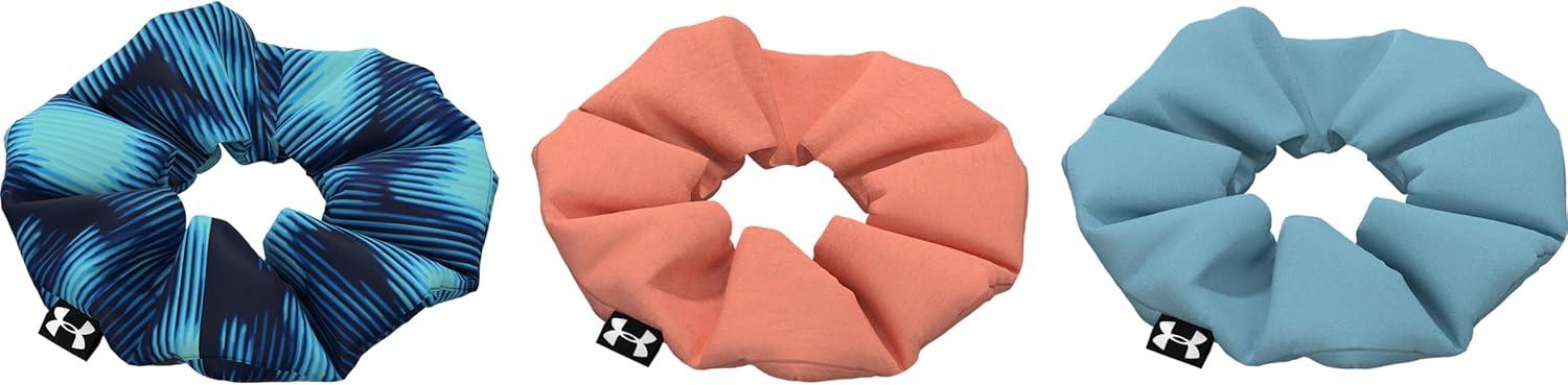 imageUnder Armour Blitzing Scrunchie 3 Pack490 Blizzard  Bubble Peach  White