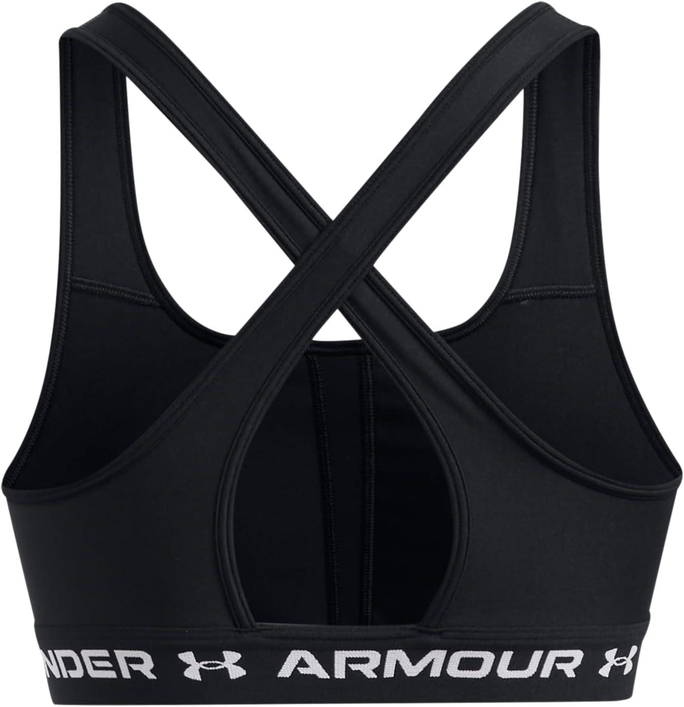 imageUnder Armour Womens CrossBack Mid Bra006 Black  Black  White