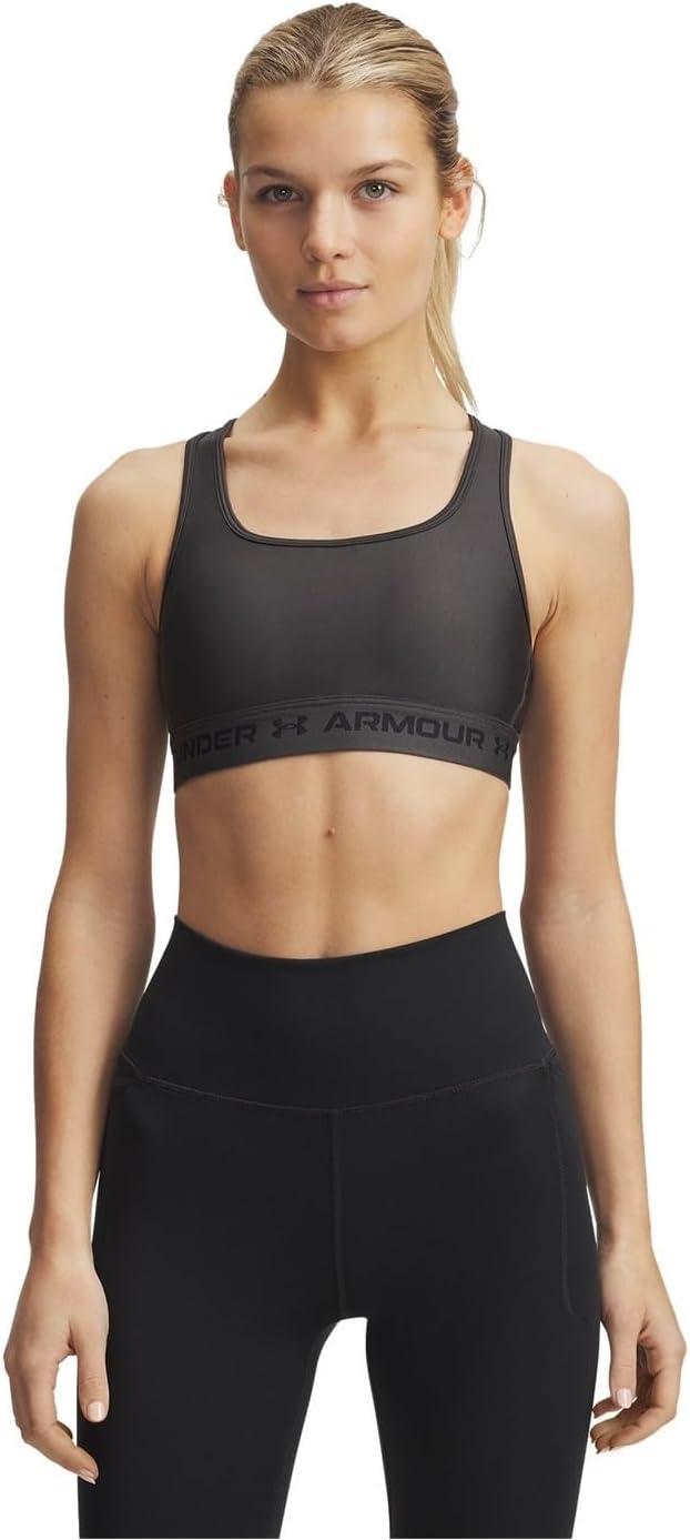imageUnder Armour Womens CrossBack Mid Bra010 Jet Gray  Jet Gray  Black