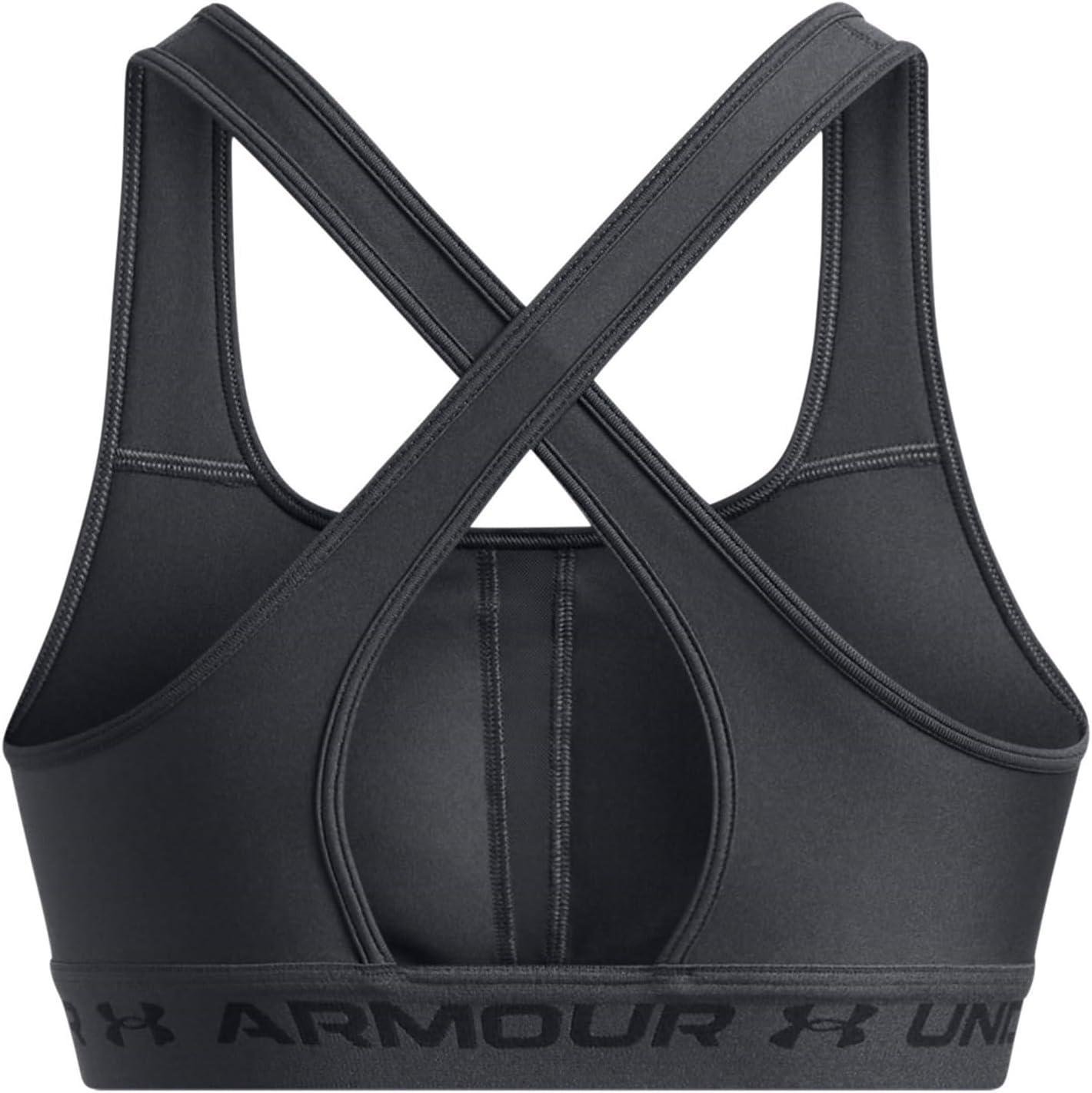 imageUnder Armour Womens CrossBack Mid Bra010 Jet Gray  Jet Gray  Black
