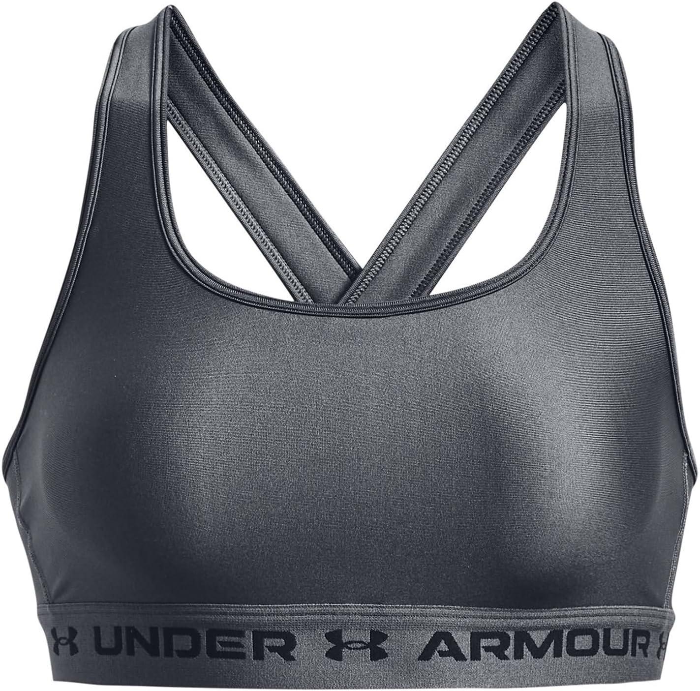 imageUnder Armour Womens CrossBack Mid Bra012 Pitch Gray   Black