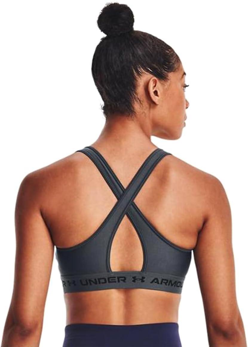 imageUnder Armour Womens CrossBack Mid Bra012 Pitch Gray   Black