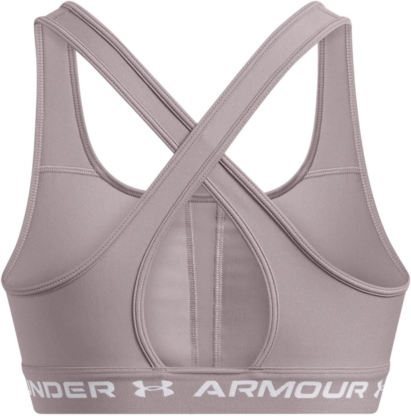 imageUnder Armour Womens CrossBack Mid Bra015 Tetra Gray   White