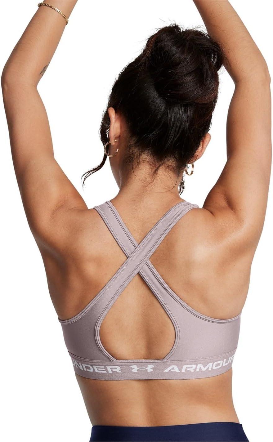 imageUnder Armour Womens CrossBack Mid Bra015 Tetra Gray   White