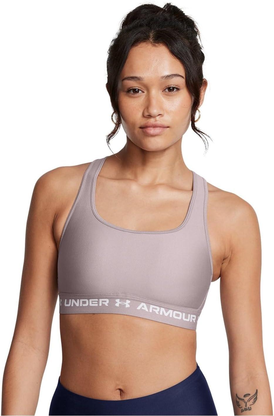 imageUnder Armour Womens CrossBack Mid Bra015 Tetra Gray   White