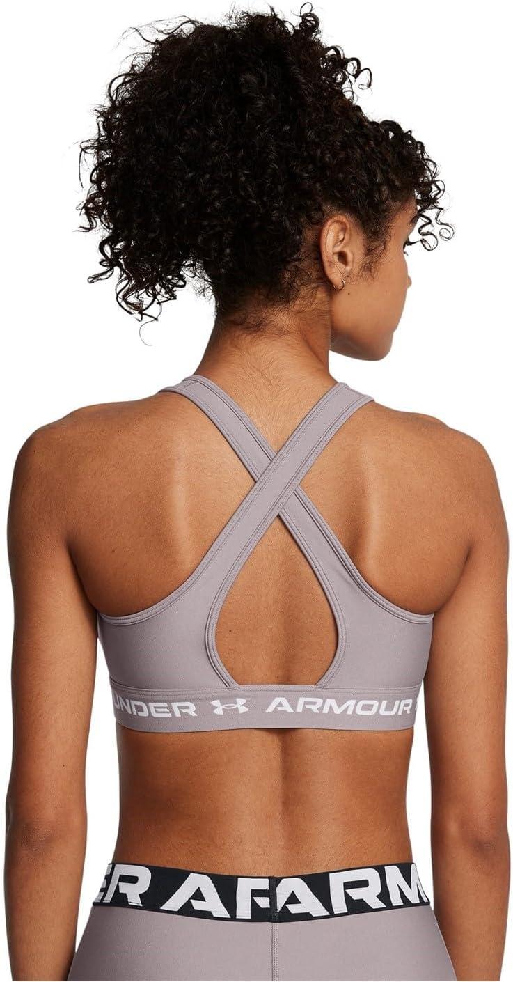 imageUnder Armour Womens CrossBack Mid Bra015 Tetra Gray   White