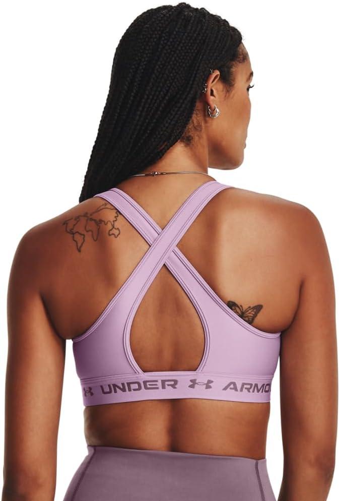 imageUnder Armour Womens CrossBack Mid Bra174 Fresh Orchid   White