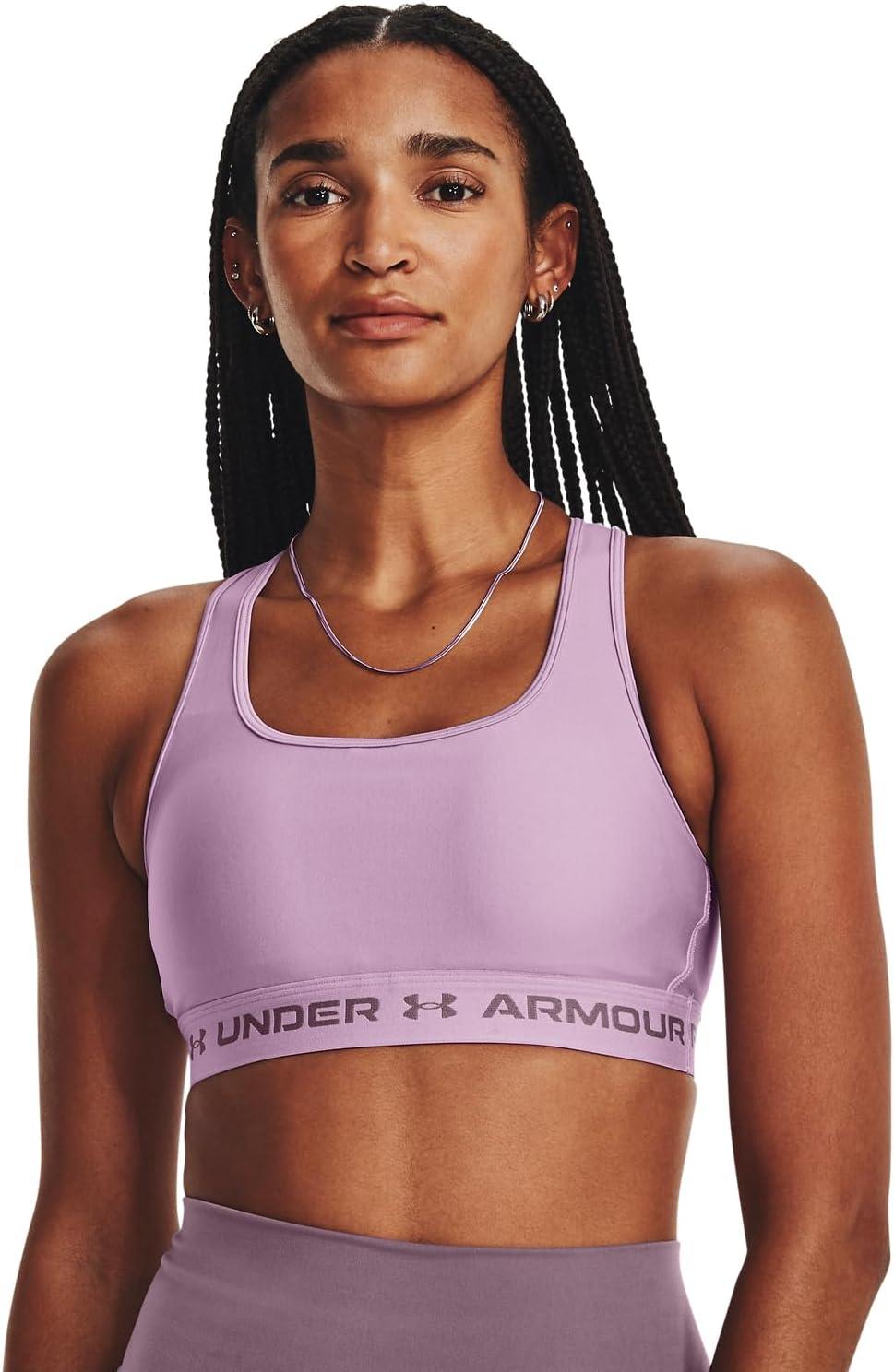imageUnder Armour Womens CrossBack Mid Bra174 Fresh Orchid   White