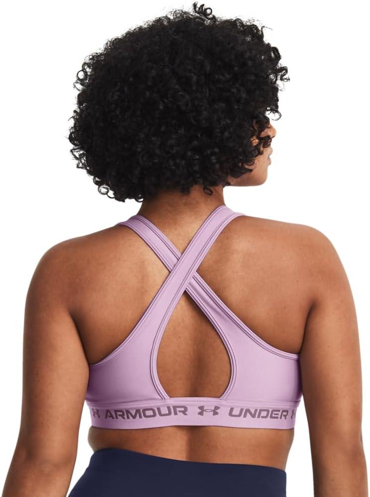 imageUnder Armour Womens CrossBack Mid Bra174 Fresh Orchid   White