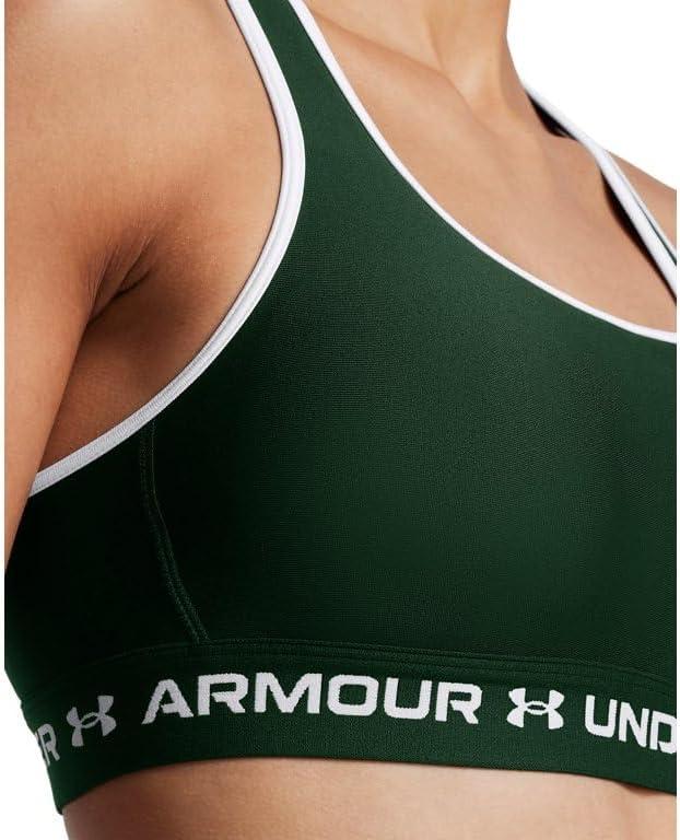 imageUnder Armour Womens CrossBack Mid Bra301 Forest Green  White  White