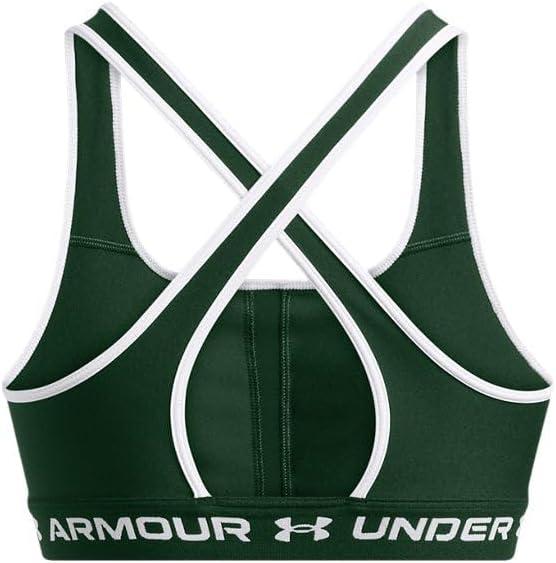 imageUnder Armour Womens CrossBack Mid Bra301 Forest Green  White  White