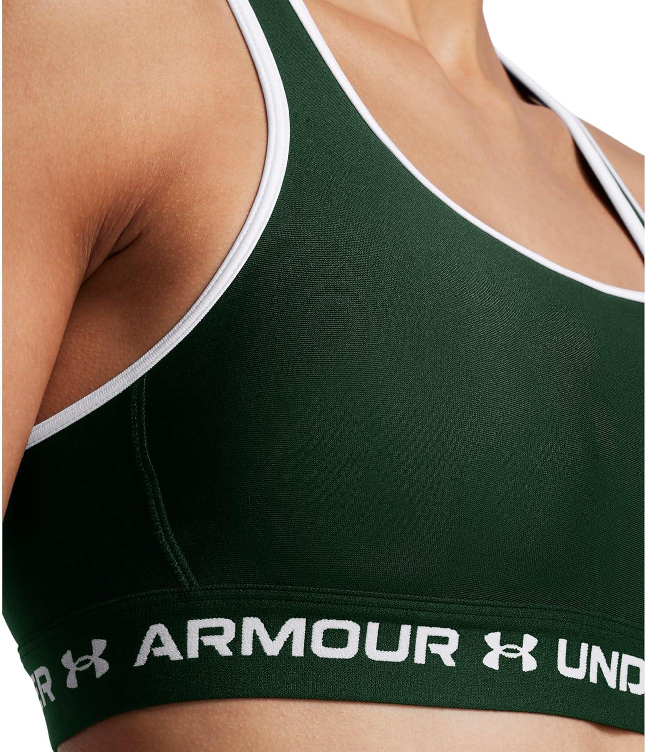 imageUnder Armour Womens CrossBack Mid Bra301 Forest Green  White  White