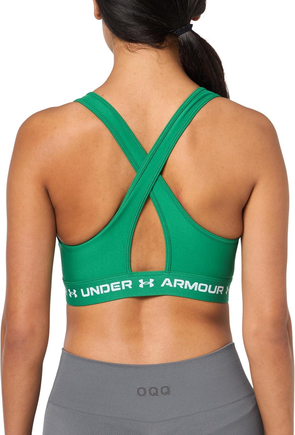 imageUnder Armour Womens CrossBack Mid Bra305 Team Kelly Green   White