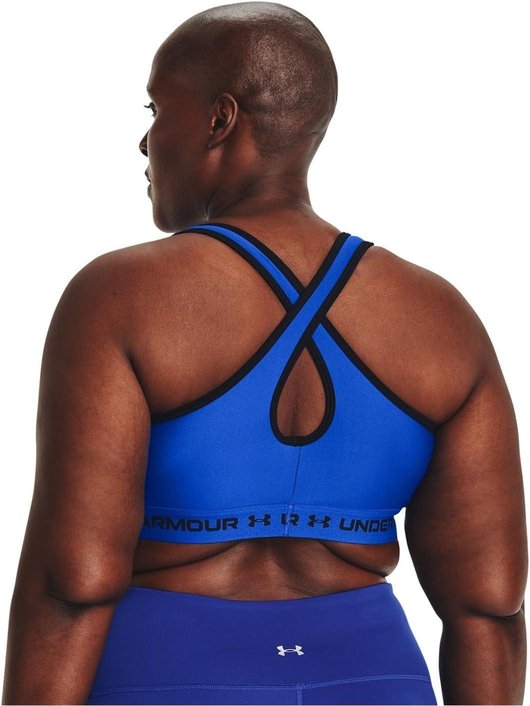 imageUnder Armour Womens CrossBack Mid Bra400 Team Royal   White