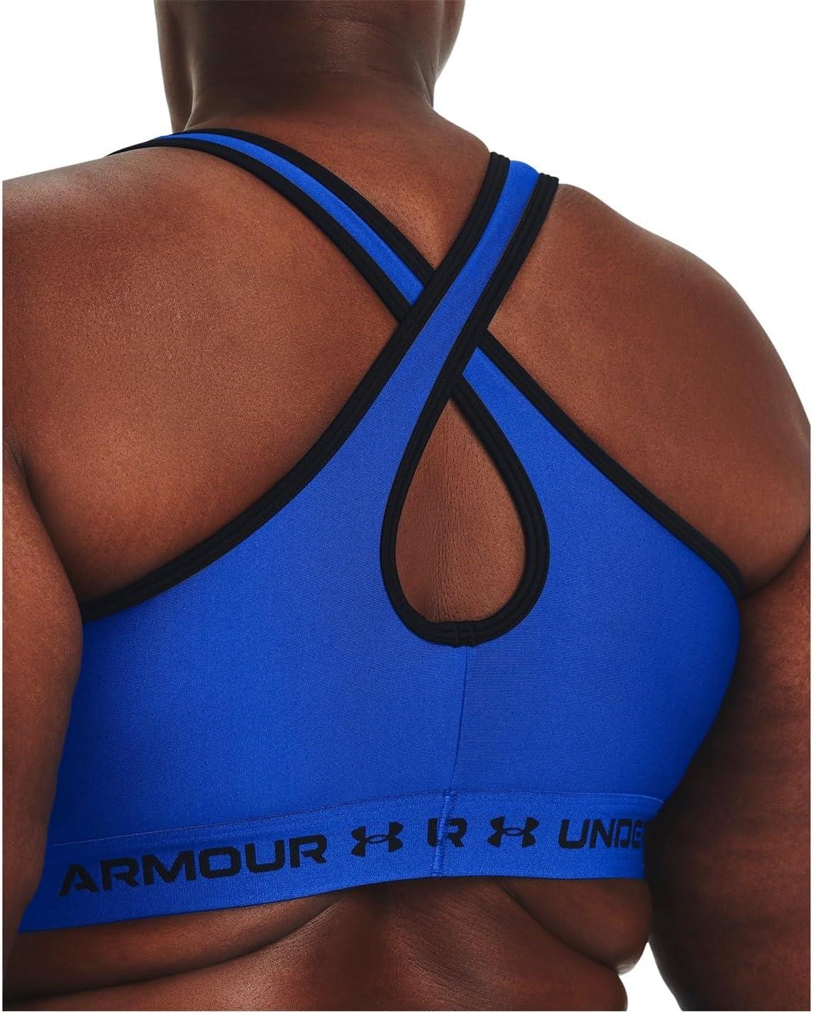 imageUnder Armour Womens CrossBack Mid Bra400 Team Royal   White