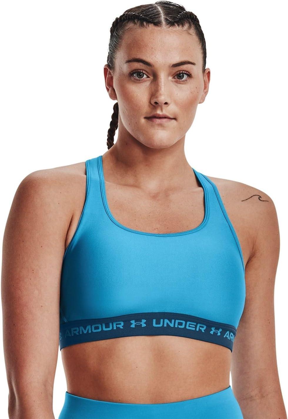 imageUnder Armour Womens CrossBack Mid Bra419 Capri  Petrol Blue  Capri