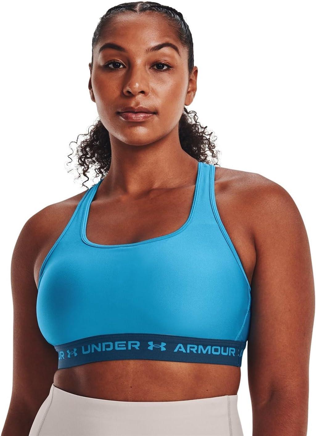 imageUnder Armour Womens CrossBack Mid Bra419 Capri  Petrol Blue  Capri