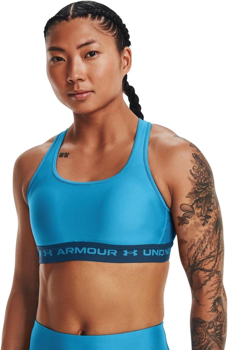 imageUnder Armour Womens CrossBack Mid Bra419 Capri  Petrol Blue  Capri