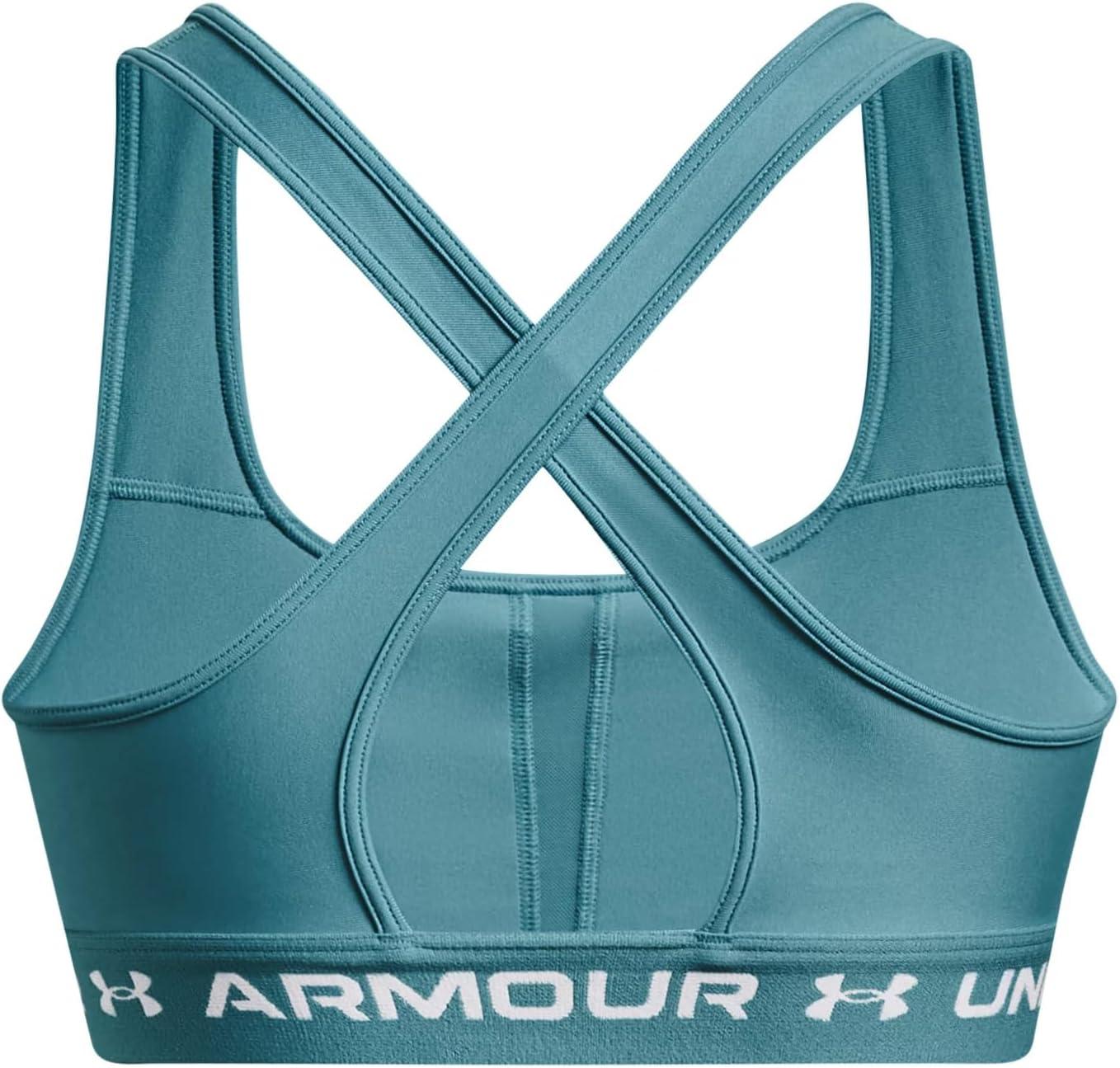 imageUnder Armour Womens CrossBack Mid Bra433 Glacier Blue   White